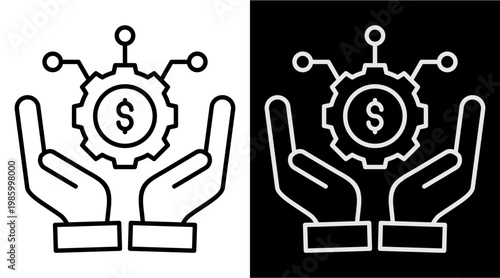 Benefits White Icon Set Design