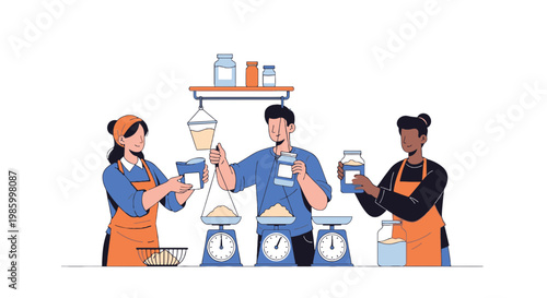 Diverse Scientists Preparing Laboratory Samples in Modern Lab