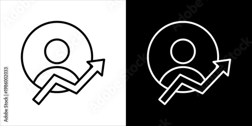 Self Improvement Icon Sheet Black And White