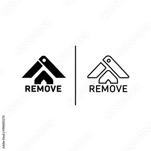 Remove icon symbol graphic for app application software and system interface with uninstall application software interface abstract management