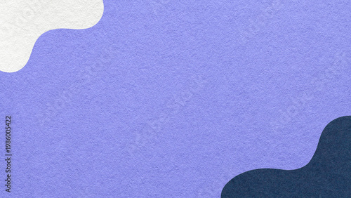 Light lavender textured paper background with dark blue white fluid blob corner shapes and copy space for banner, presentation