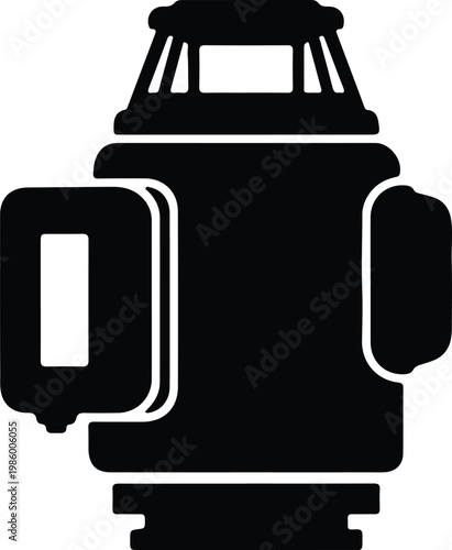 Silhouette of a fire hydrant water plug for city vector design