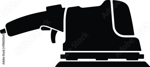 Silhouette of a professional handheld power sander tool vector design