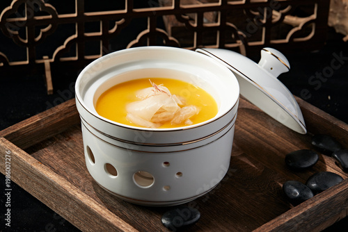 Schilderij op canvas Braised Fish Maw with Abalone Sauce