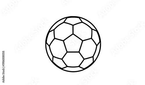 Football soccer ball outline vector illustration sports icon design