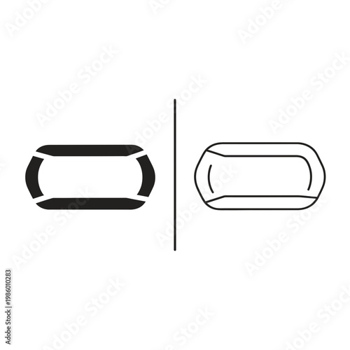 Medical capsule and pharmaceutical pill icon set featuring solid and outline styles for healthcare and medicine design medicine pharmacy treatment