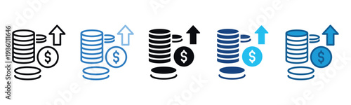 Profit Icon Set Multiple Style Of