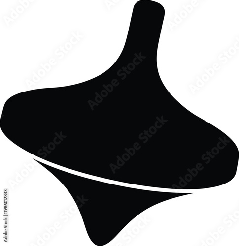 Abstract black silhouette of a futuristic mechanical arm or robotic appendage