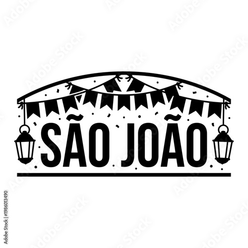 Junina parade festival icon silhouette collection