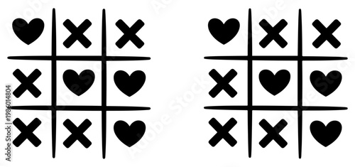valentine tic tac toe love game