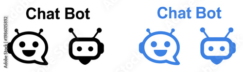 chat bot icon modern ai support symbol