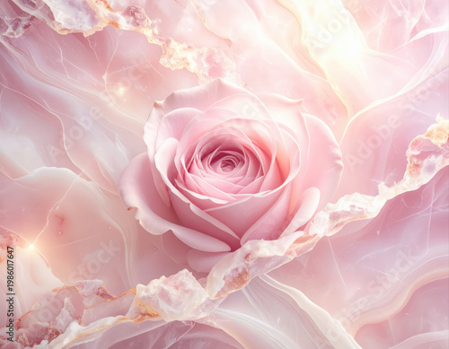 Creating ethereal atmosphere with rose quartz marble a soft feminine background for elegant designs
