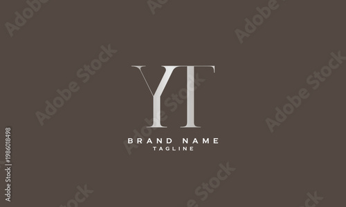 YT, TY, Abstract initial monogram letter alphabet logo design
