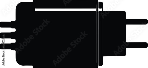 Silhouette electrical power adapter charger plug icon vector design