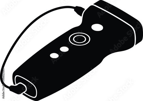 Silhouette medical ultrasound transducer scanner device vector design