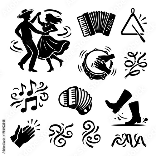 Farmhouse porch hammock festival silhouette