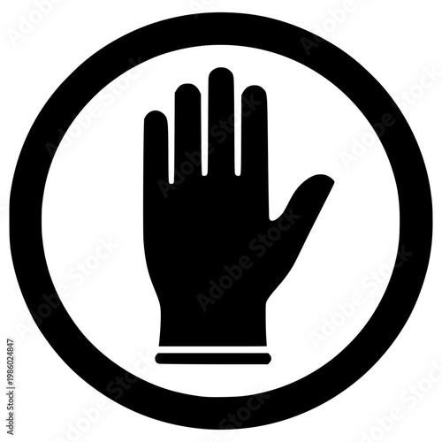 safety gloves black vector