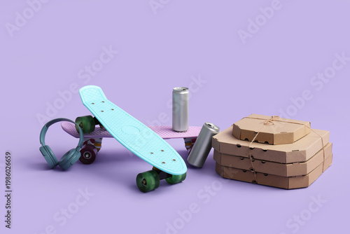 Skateboards with headphones...