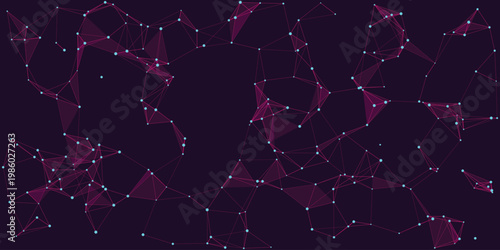 Network Visualization: A captivating display of interconnected points and lines, symbolizing the intricate web of data and connections that define our digital age.