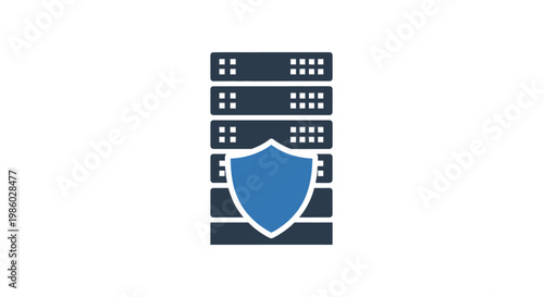 Server protection and cybersecurity concept.