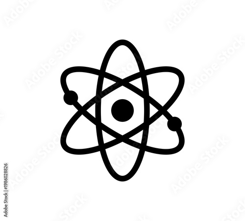 Fotografía Minimalist Science Atom Symbol Vector