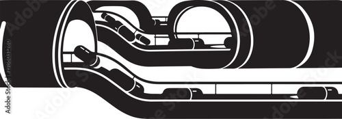 Saxophone, musical instrument, black and white, vector illustration, jazz music symbol