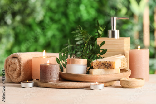 Set of spa accessories with...