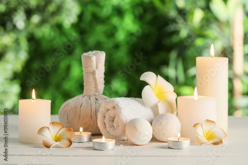 Set of spa accessories with...