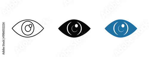 Eye Vision Focus Vector Icon Set