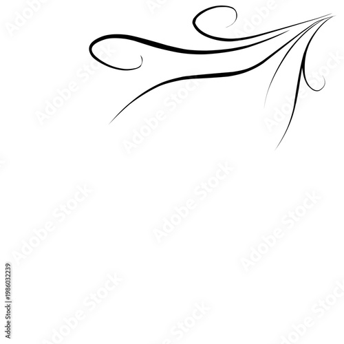 Ornamental line vector. Ornamental lines for invitation decoration. Black ornamental line set. Ornamental line design