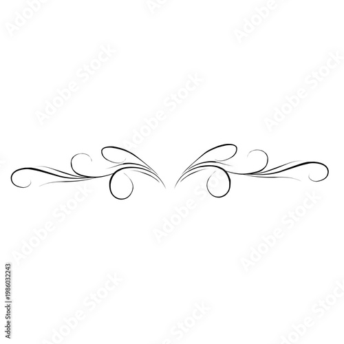 Ornamental line vector. Ornamental lines for invitation decoration. Black ornamental line set. Ornamental line design