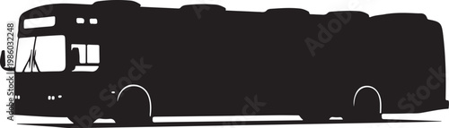 Double decker bus, silhouette, vector illustration, transportation icon