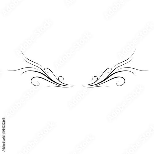 Ornamental line vector. Ornamental lines for invitation decoration. Black ornamental line set. Ornamental line design