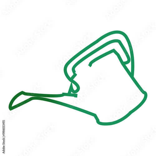 green watering can representative nature and plant themw