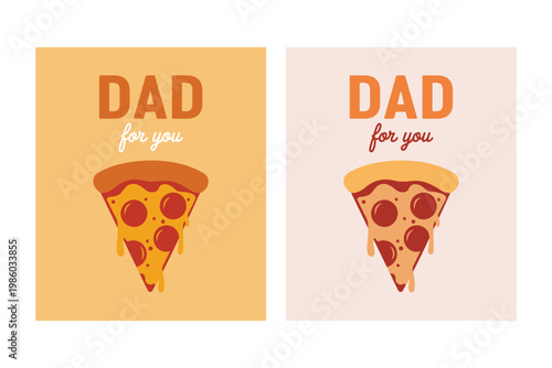 Father's day cards with pizza illustration a heartfelt and delicious tribute