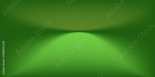 Abstract gradient podium background. Empty green 3D studio background. Clean scene for product presentation mockup template. eps 10