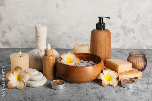 Spa candles with herbal bag...