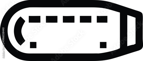 Modern USB Flash Drive Icon for Digital Data Storage and Portable File Transfer Device