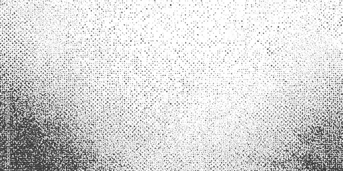 Black and White Stipple Texture Vector Background with Distressed Grainy Halftone Effect