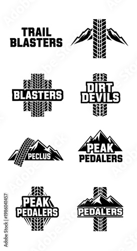 Collection of Mountain Bike and Cycling Logos and Branding