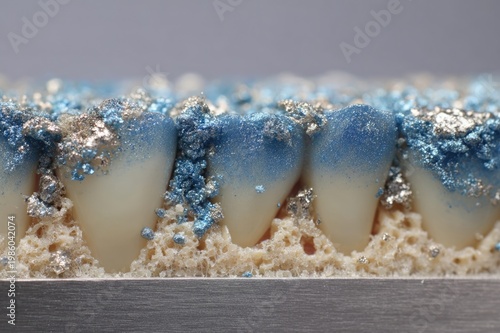 dental remineralization wave rebuilding enamel fortress particle by particle, hydroxyapatite reconstruction microscopic dentistry structural recovery, enamel renaissance