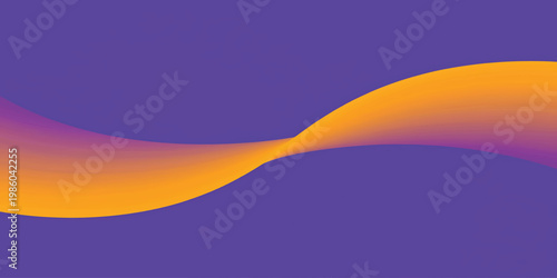 Abstract colorful wave background with blue ocean curves orange light and sun inspired motion design vector illustration