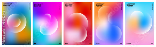 Abstract Gradient Sphere Background with Blurred Fluid Shapes and Vibrant Futuristic Colours
