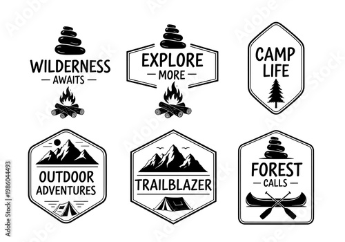 Collection of Vintage Outdoor Adventure Camping and Wilderness Exploration Badges