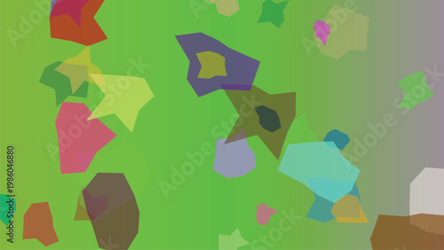 Abstract colorful background with vibrant shapes in green blue red and pink modern design elements for creative projects