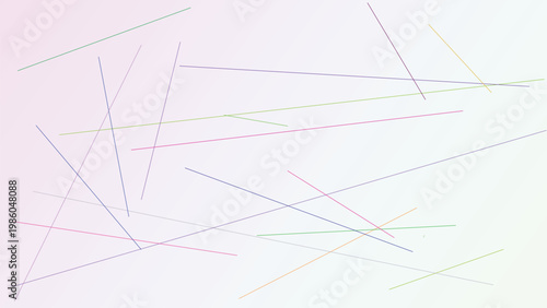 Abstract geometric design with intersecting dashed lines in soft pastel colors on a minimalist background