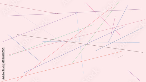 Abstract pink background with intersecting dotted lines forming geometric patterns in soft pastel tones