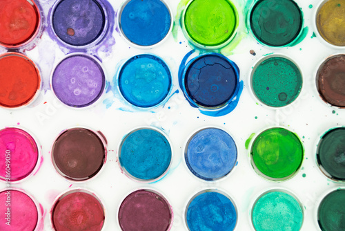 watercolor palette paints