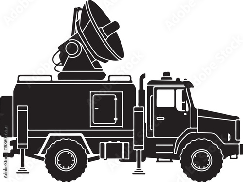 Satellite truck, communication vehicle, mobile broadcasting, antenna