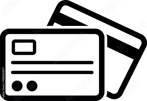 Credit card icon payment method symbol vector illustration of bank cards